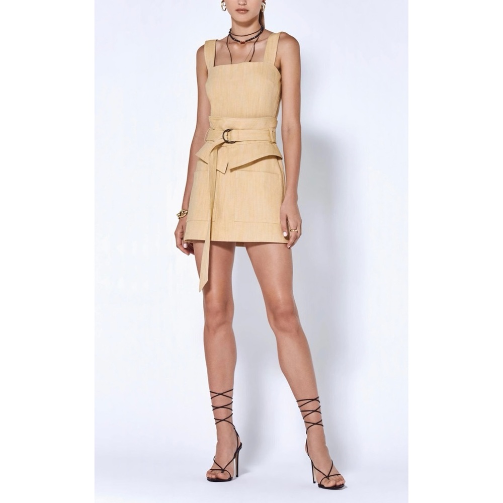 NWOT ALEXIS Mini Denim Sleeveless Eve Belted Dress - Picture 4 of 7